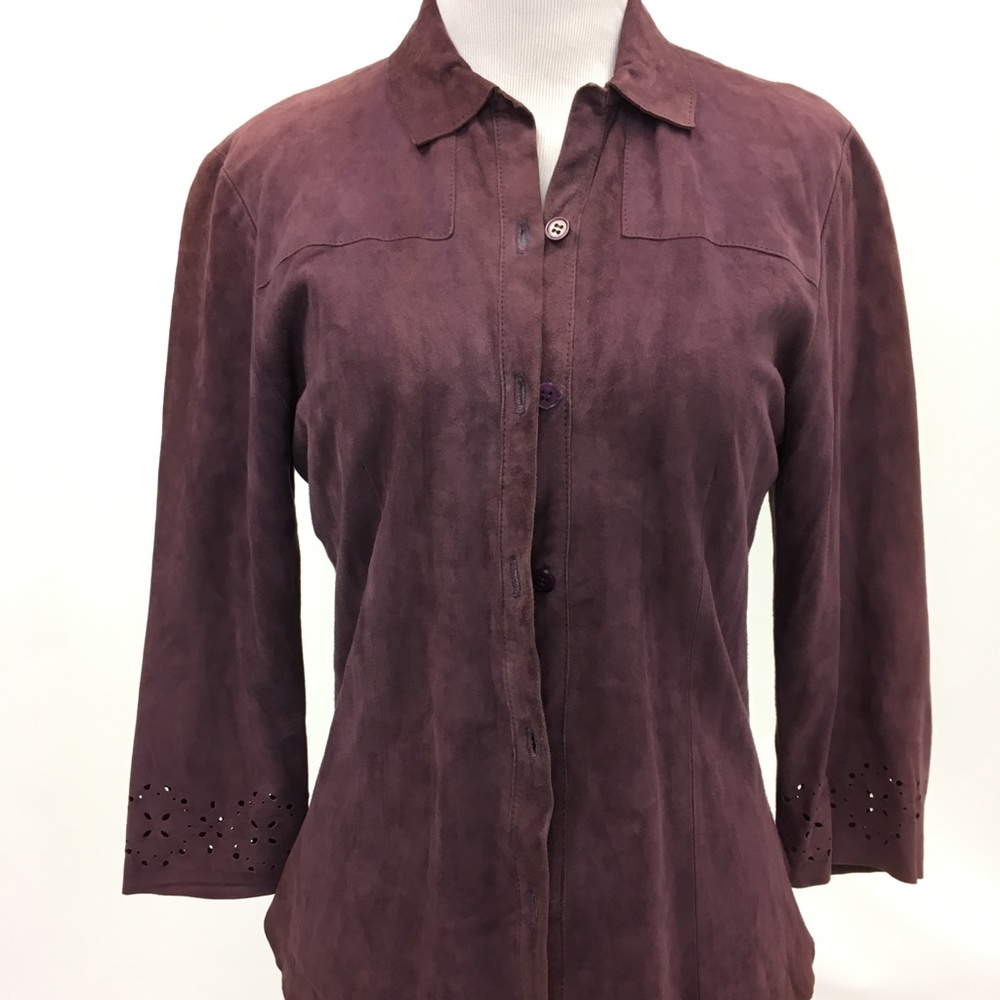 Philippe Adec purple suede shirt / jacket